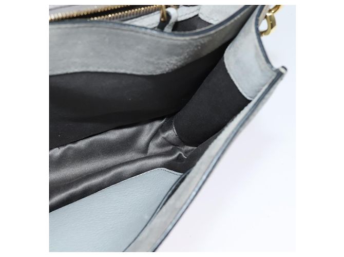 Miu Miu Handtasche Leder 2-Wege Grau Gold Auth yk19199V Braun Golden - Ansicht 26