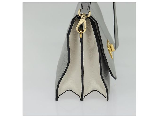 Miu Miu Handtasche Leder 2-Wege Grau Gold Auth yk19199V Braun Golden - Ansicht 3