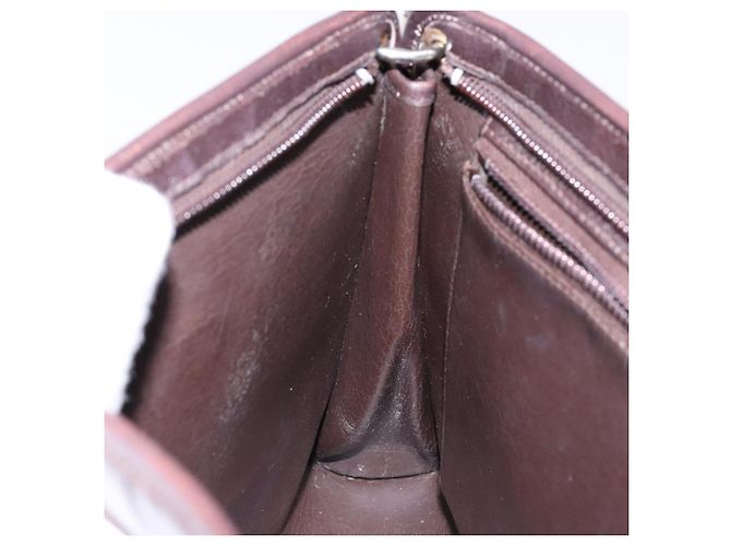 Borsa a Spalla Christian Dior in Pelle Marrone Scuro Oro Auth BA4358 D'oro - vista 20