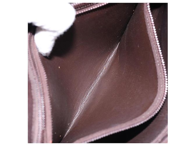 Borsa a Spalla Christian Dior in Pelle Marrone Scuro Oro Auth BA4358 D'oro - vista 21