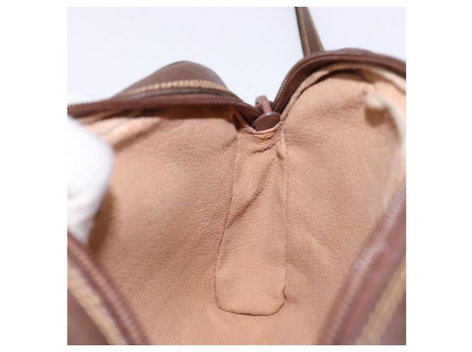 Borsa Gucci GG Supreme Web Sherry Line in PVC beige e oro 116 02 089 Auth 136796 D'oro - vista 20