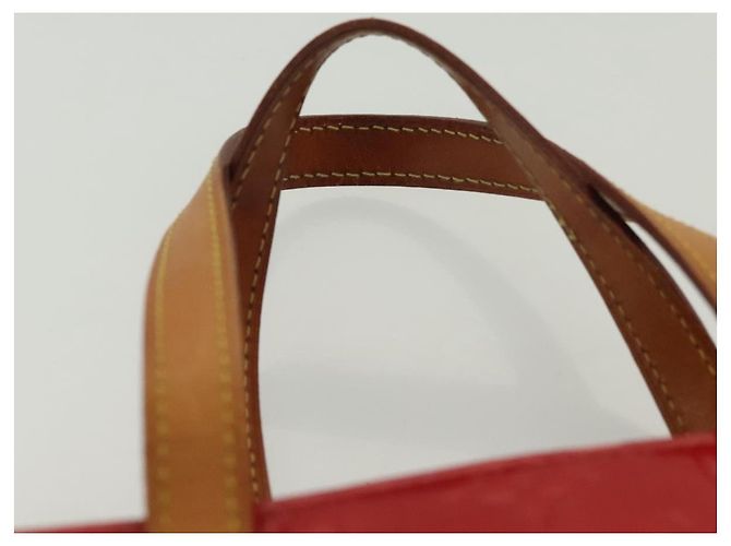 LOUIS VUITTON Monogram Vernis Reade MM Borsa a Mano Rossa M91086 LV Auth 139473 Rosso - vista 14