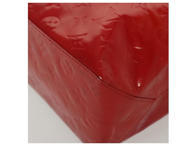 LOUIS VUITTON Monogram Vernis Reade MM Borsa a Mano Rossa M91086 LV Auth 139473 Rosso - vista 16