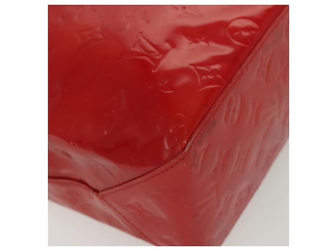 LOUIS VUITTON Monogram Vernis Reade MM Borsa a Mano Rossa M91086 LV Auth 139473 Rosso - vista 17