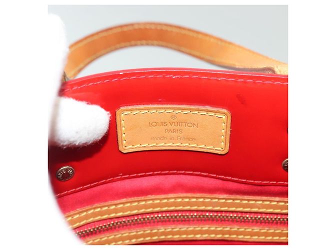 LOUIS VUITTON Monogram Vernis Reade MM Borsa a Mano Rossa M91086 LV Auth 139473 Rosso - vista 18