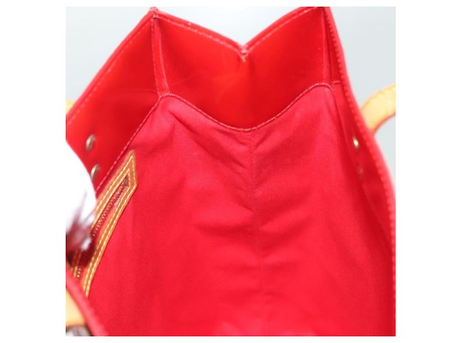 LOUIS VUITTON Monogram Vernis Reade MM Borsa a Mano Rossa M91086 LV Auth 139473 Rosso - vista 19