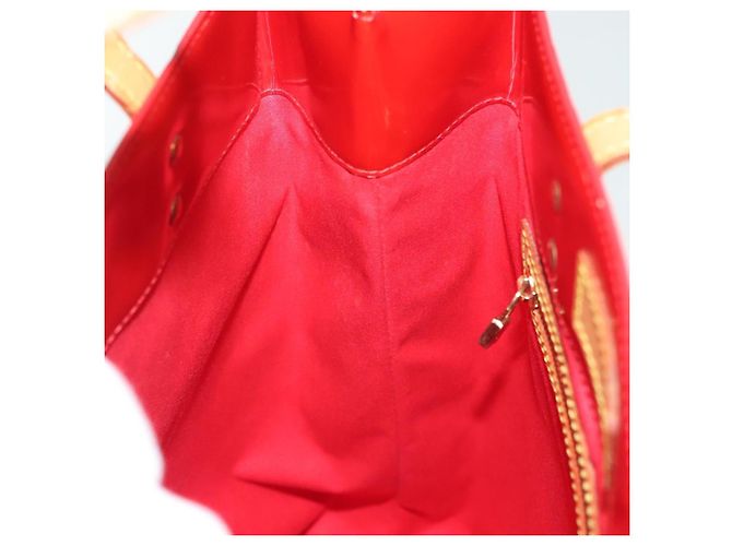 LOUIS VUITTON Monogram Vernis Reade MM Borsa a Mano Rossa M91086 LV Auth 139473 Rosso - vista 20