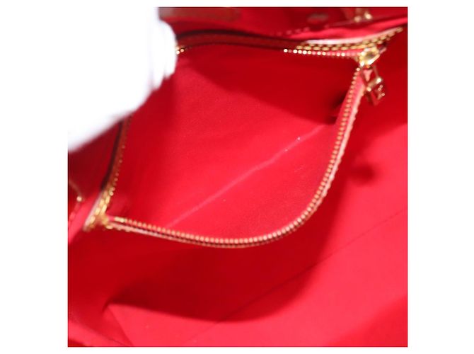 LOUIS VUITTON Monogram Vernis Reade MM Borsa a Mano Rossa M91086 LV Auth 139473 Rosso - vista 21