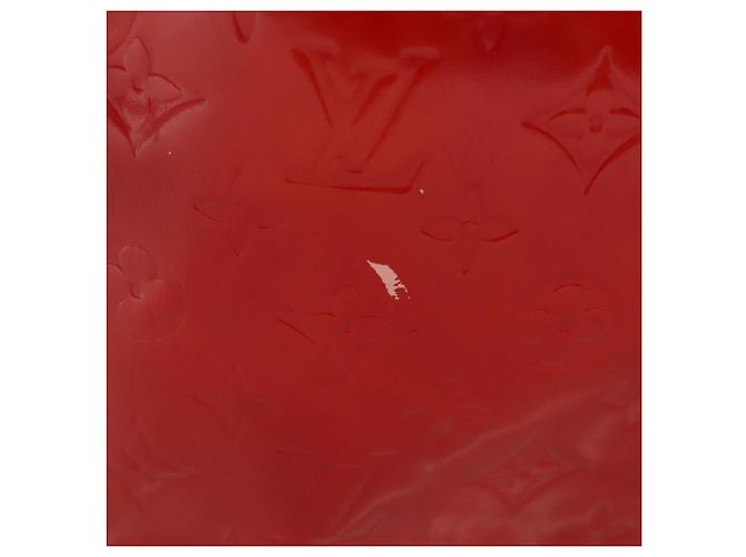 LOUIS VUITTON Monogram Vernis Reade MM Borsa a Mano Rossa M91086 LV Auth 139473 Rosso - vista 3