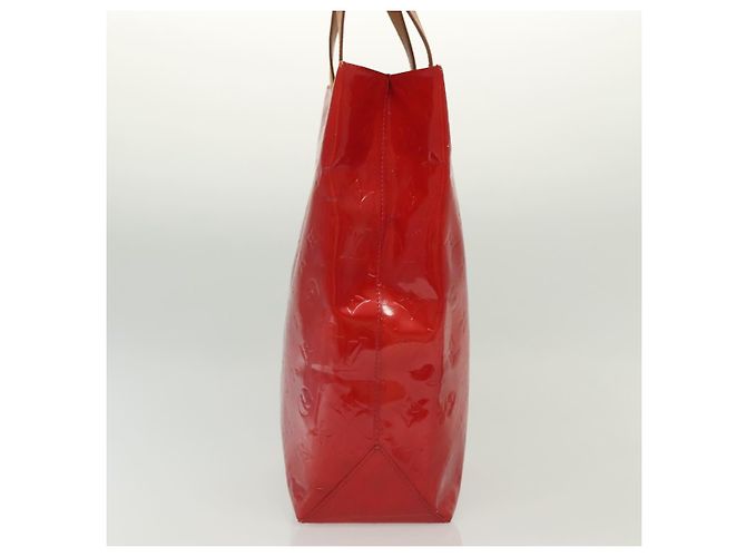 LOUIS VUITTON Monogram Vernis Reade MM Borsa a Mano Rossa M91086 LV Auth 139473 Rosso - vista 4