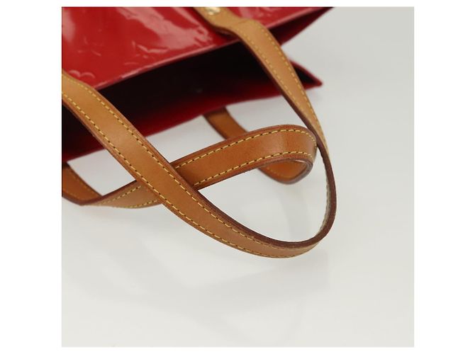 LOUIS VUITTON Monogram Vernis Reade MM Borsa a Mano Rossa M91086 LV Auth 139473 Rosso - vista 8