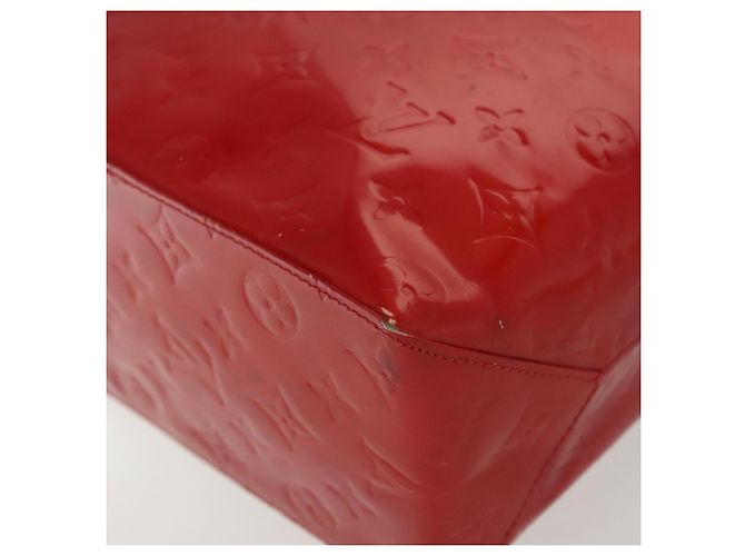 LOUIS VUITTON Monogram Vernis Reade MM Borsa a Mano Rossa M91086 LV Auth 139473 Rosso - vista 9
