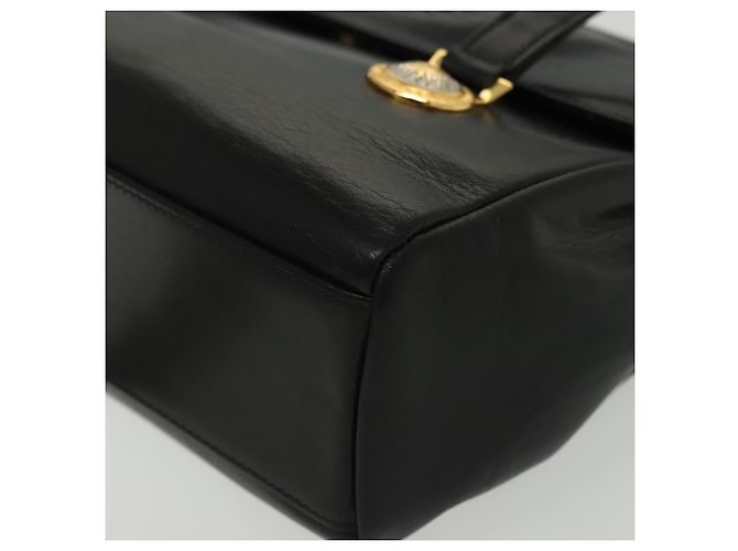 Borsa a Spalla Gianni Versace in Pelle Nera e Oro Auth bs28537 Nero D'oro - vista 15