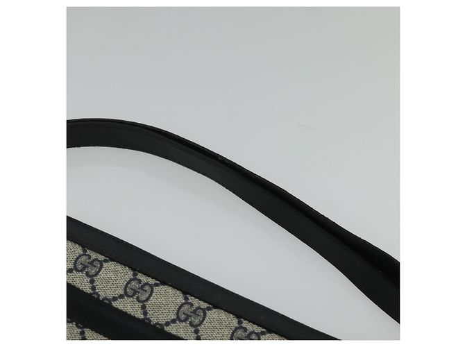 Borsa a Spalla Gucci GG Supreme Sherry Line PVC Blu Navy Oro 904 02 013 Auth 138634 D'oro - vista 8