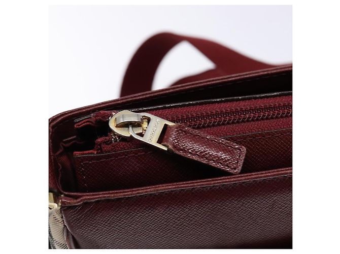 Burberry Borsa a Spalla Nova Check in Tela Beige Argento Autentica th6249 - vista 11