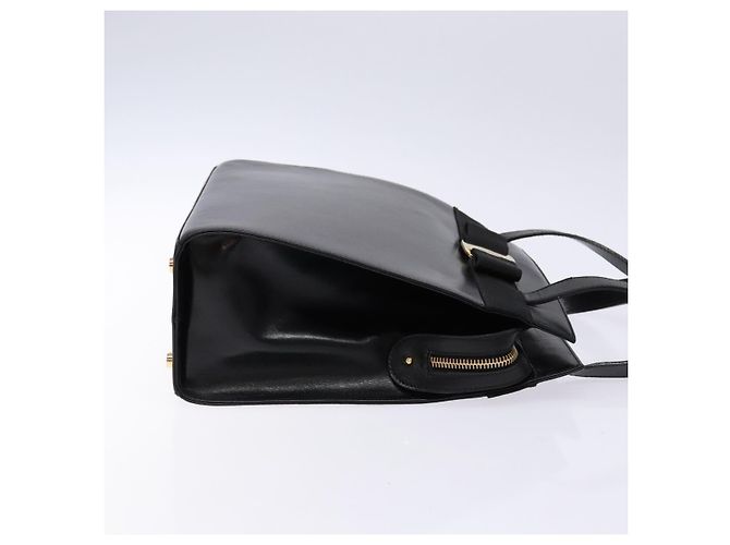 Borsa a Spalla Vala in Pelle Nera e Oro Salvatore Ferragamo Auth bs28484 Nero D'oro - vista 3
