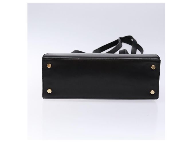 Borsa a Spalla Vala in Pelle Nera e Oro Salvatore Ferragamo Auth bs28484 Nero D'oro - vista 5