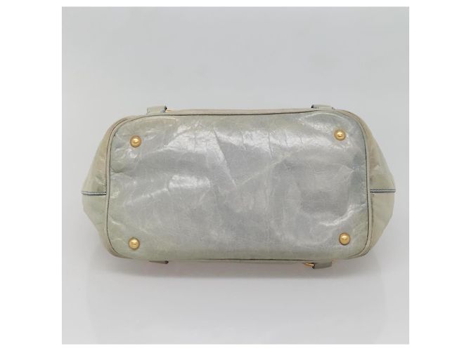 Miu Miu Handtasche aus Leder hellblau gold Auth 138164 Golden - Ansicht 5