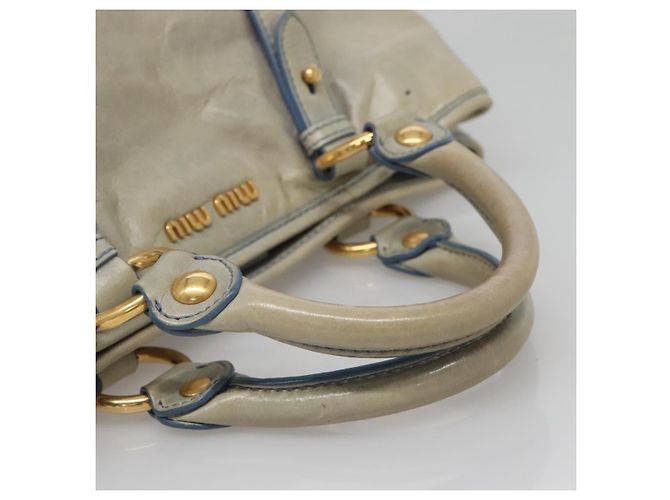 Miu Miu Handtasche aus Leder hellblau gold Auth 138164 Golden - Ansicht 7