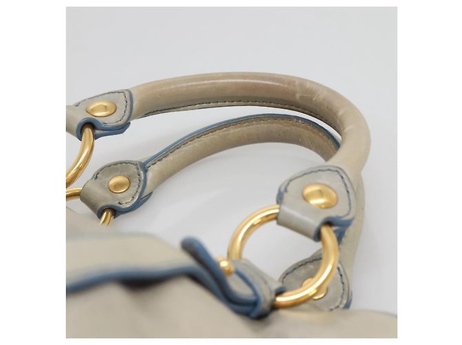 Miu Miu Handtasche aus Leder hellblau gold Auth 138164 Golden - Ansicht 8