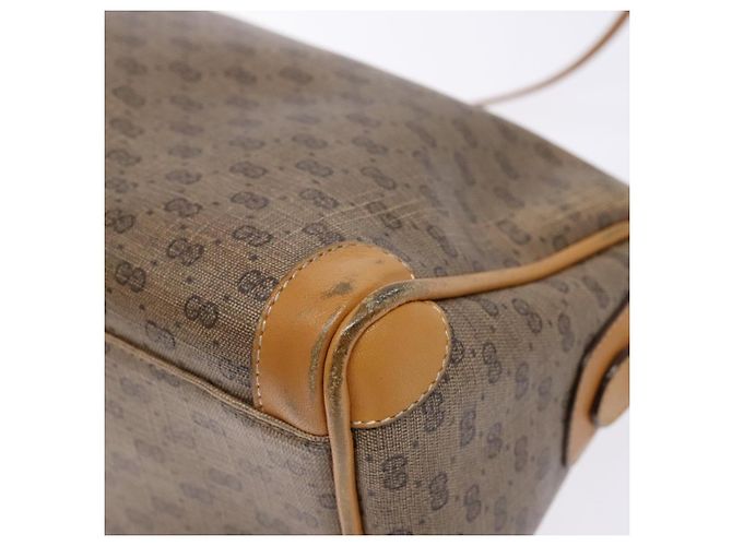 Gucci Borsa a Spalla Micro GG Supreme PVC Beige Oro Auth bs28631 D'oro - vista 15