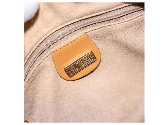 Gucci Borsa a Spalla Micro GG Supreme PVC Beige Oro Auth bs28631 D'oro - vista 18