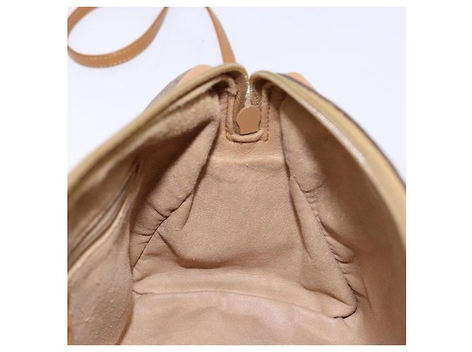 Gucci Borsa a Spalla Micro GG Supreme PVC Beige Oro Auth bs28631 D'oro - vista 19