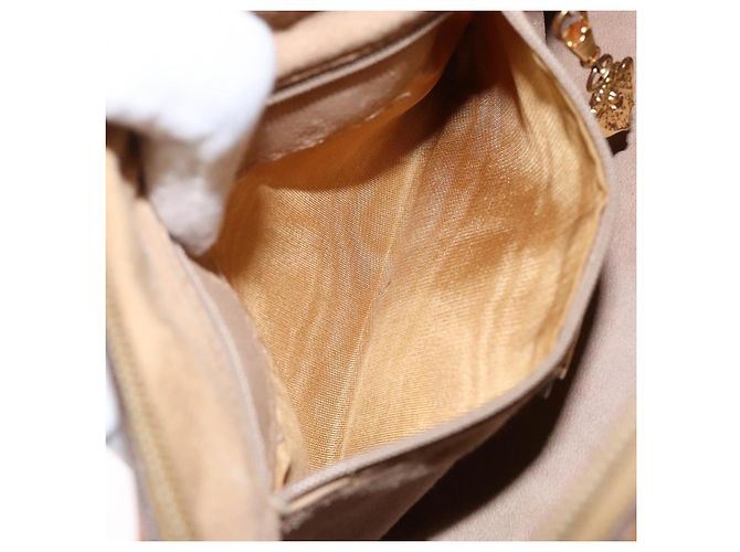 Gucci Borsa a Spalla Micro GG Supreme PVC Beige Oro Auth bs28631 D'oro - vista 21