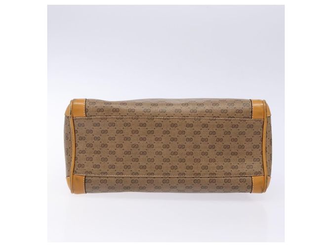 Gucci Borsa a Spalla Micro GG Supreme PVC Beige Oro Auth bs28631 D'oro - vista 5