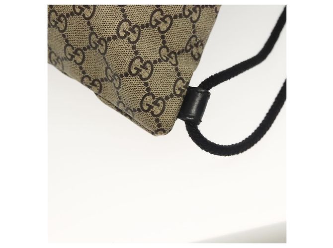 GUCCI GG Supreme Drawstring Backpack PVC Beige 473872 Auth BA4762 - view 17