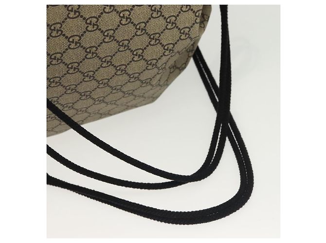 GUCCI GG Supreme Drawstring Backpack PVC Beige 473872 Auth BA4762 - view 8