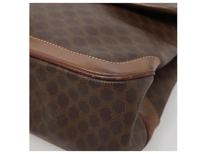 Céline Borsa a mano in tela Macadam CELINE in pelle PVC marrone oro Auth 135077 D'oro - vista 14