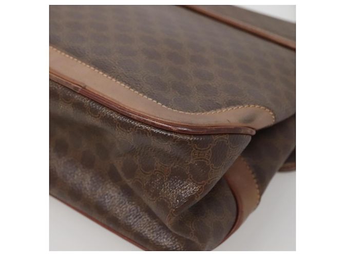 Céline Borsa a mano in tela Macadam CELINE in pelle PVC marrone oro Auth 135077 D'oro - vista 15