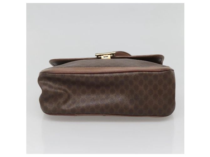 Céline Borsa a mano in tela Macadam CELINE in pelle PVC marrone oro Auth 135077 D'oro - vista 5