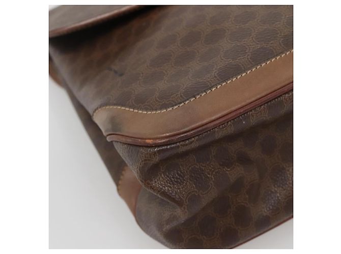 Céline Borsa a mano in tela Macadam CELINE in pelle PVC marrone oro Auth 135077 D'oro - vista 9