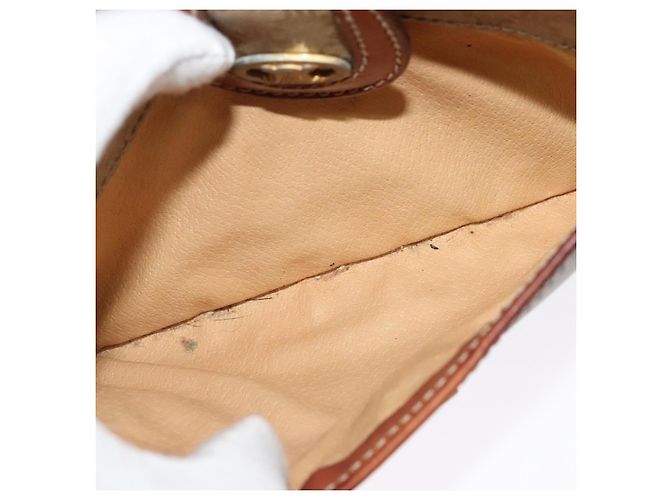 Céline Borsa a Spalla in Tela Macadam CELINE Beige Auth 138274 - vista 11
