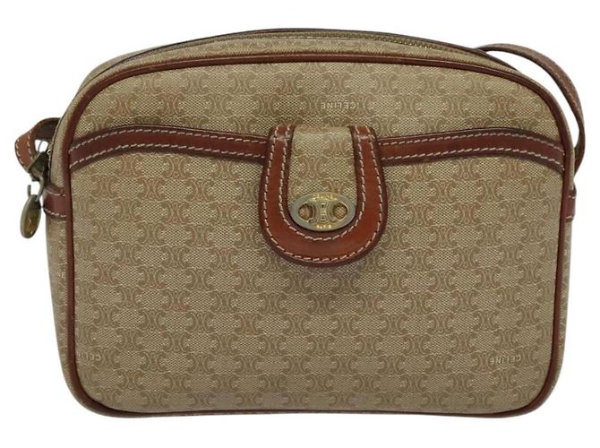Céline Borsa a Spalla in Tela Macadam CELINE Beige Auth 138274 - vista 13