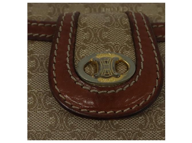 Céline Borsa a Spalla in Tela Macadam CELINE Beige Auth 138274 - vista 18