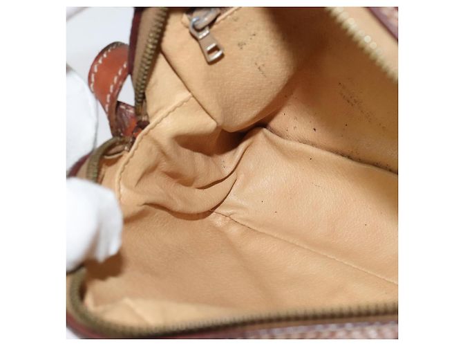 Céline Borsa a Spalla in Tela Macadam CELINE Beige Auth 138274 - vista 21