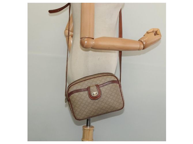 Céline Borsa a Spalla in Tela Macadam CELINE Beige Auth 138274 - vista 22