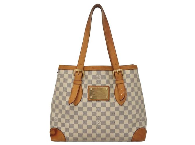 LOUIS VUITTON Borsa Tote Hampstead MM Damier Azur N51206 Auth LV 135893 - vista 2