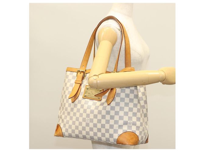 LOUIS VUITTON Borsa Tote Hampstead MM Damier Azur N51206 Auth LV 135893 - vista 22