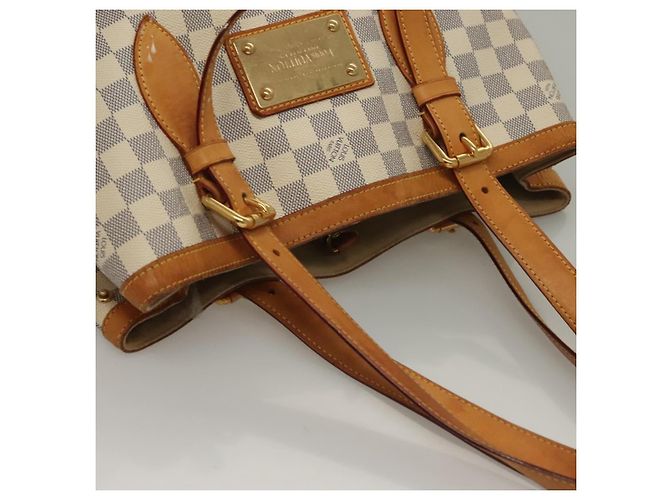 LOUIS VUITTON Borsa Tote Hampstead MM Damier Azur N51206 Auth LV 135893 - vista 6