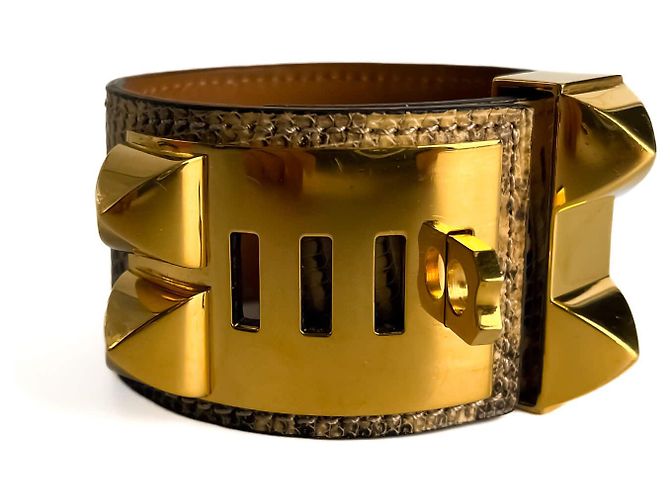 Hermès Collier de Chien 21 Ombre Bracciale in Pelle Esotica Lizard Bicolore Multicolore - vista 4