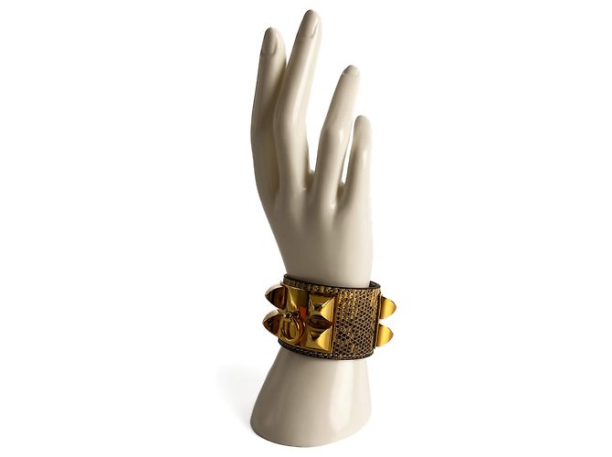 Hermès Collier de Chien 21 Ombre Bracciale in Pelle Esotica Lizard Bicolore Multicolore - vista 8