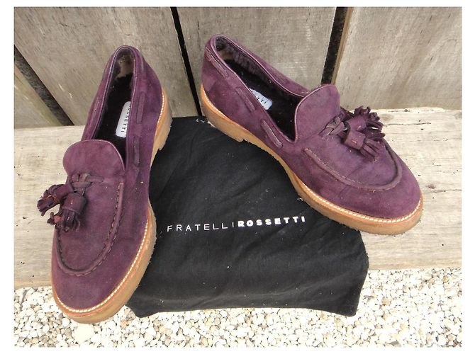Fratelli Rosseti Mocassini Fratelli Rossetti Scamosciati Viola Scuro - vista 3