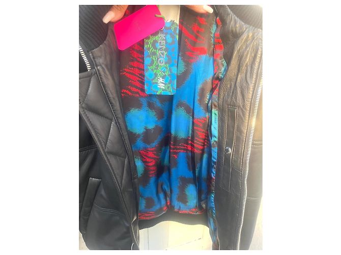 Giacca Kenzo by H&M in pelle nera Nero - vista 6