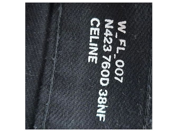 Céline Jeans de perna reta em denim preto da Celine - vista 3