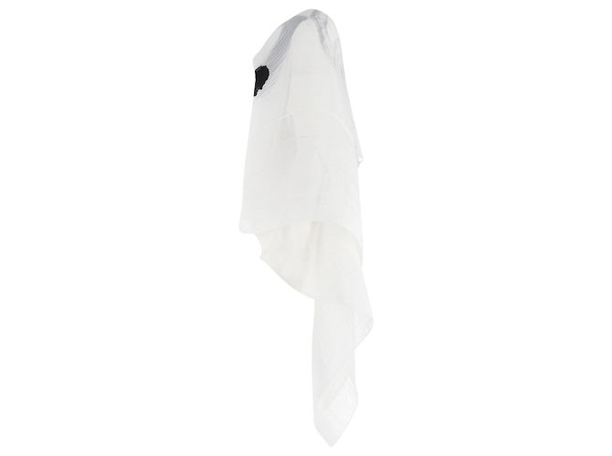 Issey Miyake Printed Cape in White Polyester - view 2