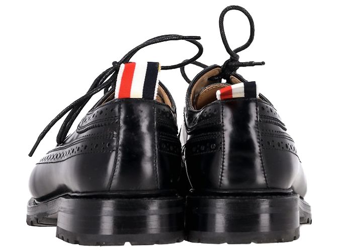 Brogues Longwing Classici Thom Browne in Pelle Nera Nero - vista 5